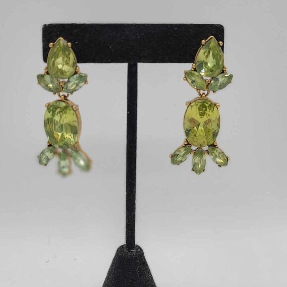 J. Crew Gold and Green Frog Earrings - Picture 6 of 7